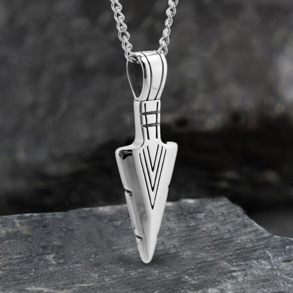 Vintage Arrowhead Stainless Steel Pendant