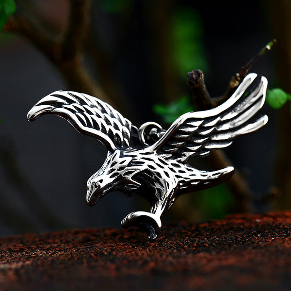 Winged Eagle Stainless Steel Pendant